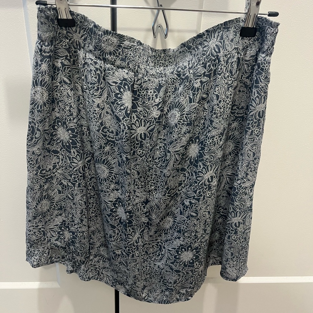 LOFT floral Mini A-Line Skirt